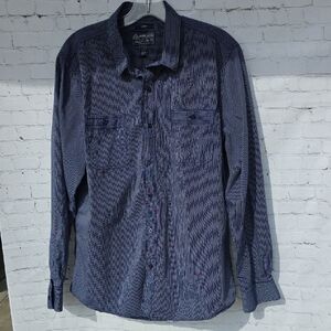 American Rag Blue Patterned Button Down Shirt